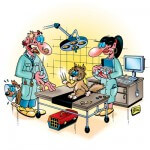 Tierarzt Praxis Comic-Bild